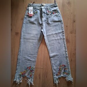 Embellished Light Blue Jeans